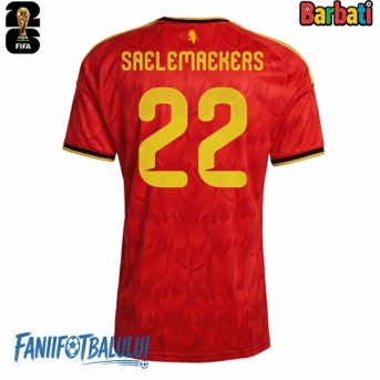 Belgia Alexis Saelemaekers #22 Tricou Fotbal Replică Mondial 2026 Barbati Acasa